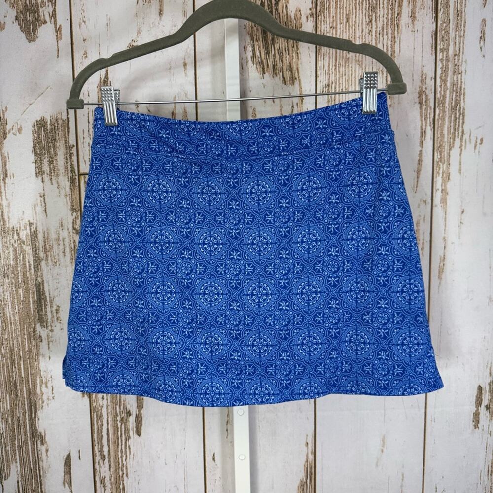 Tranquility by Colorado Clothing, Blue Mini Skirt, Built in shorts. Size Small. - Picture 4 of 5